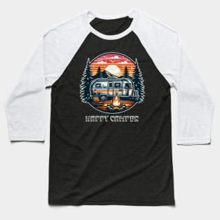 Happy camper vintage airstream Baseball T-Shirt